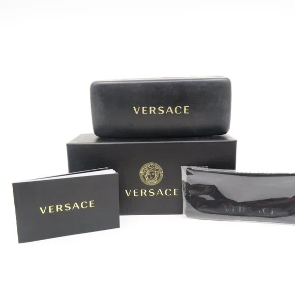 Versace MOD. 1247 1408 52mm Red and Gold Semi Rimless, New Women's Eyeglasses. - Picture 8 of 8